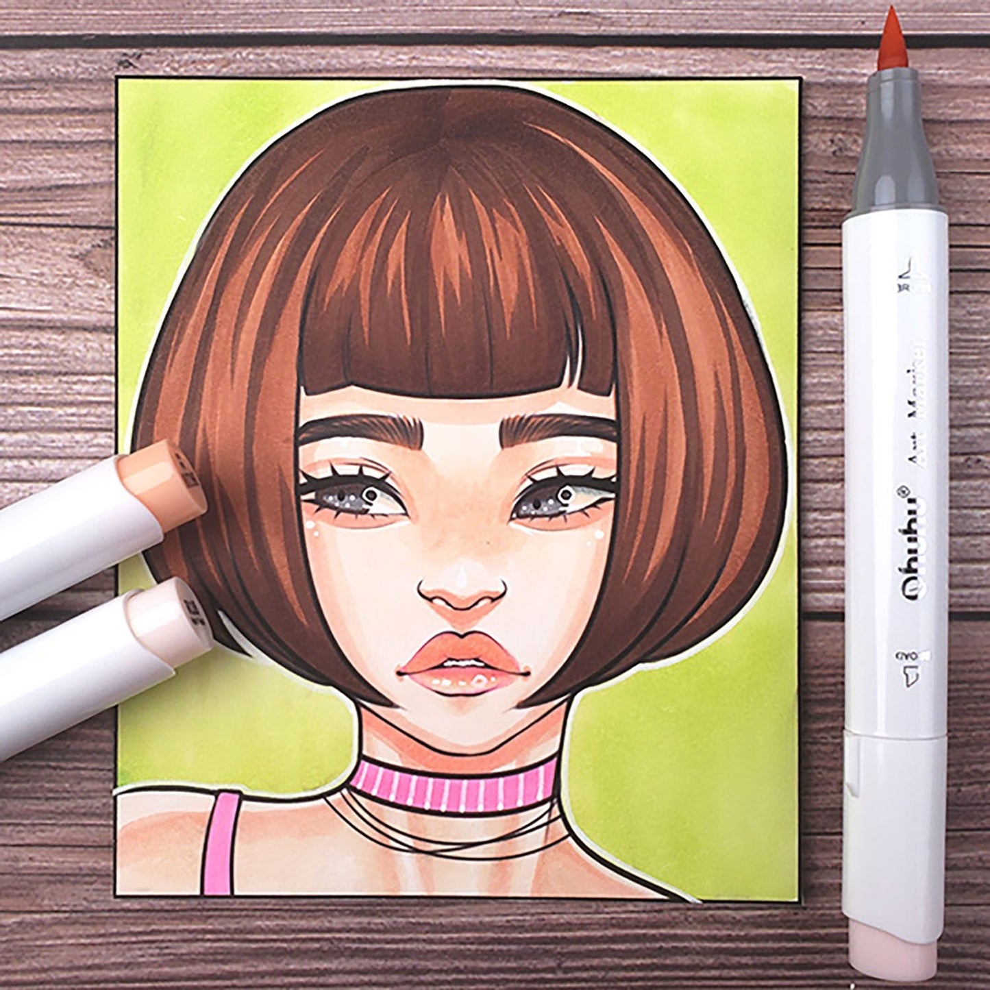 Ohuhu Honolulu 36 Skin Tone Colors Dual Tips Portrait Alcohol Art Markers