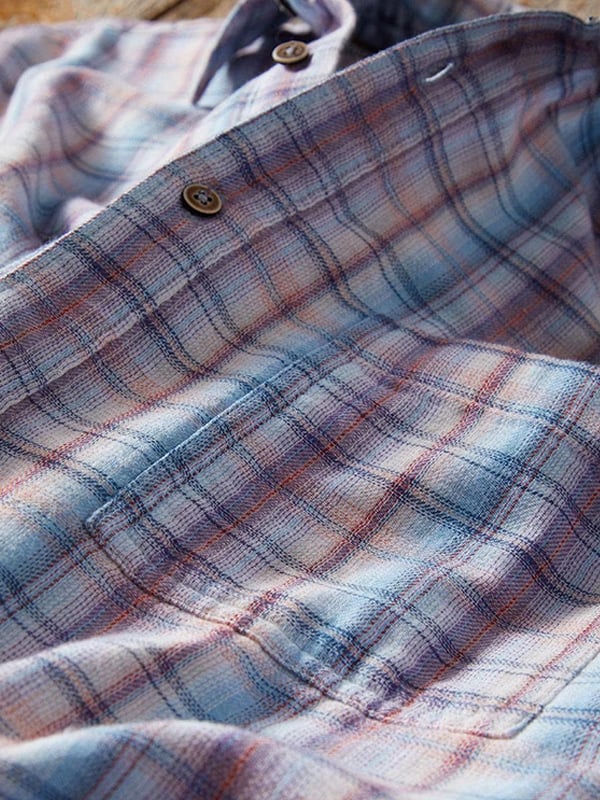 Men's Western Vintage Plaid Short Sleeve Shirt