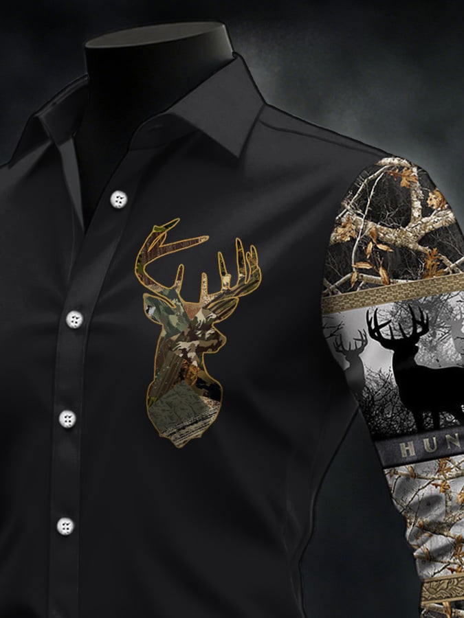 Men's Casual Western Style Contrast Color Shirt