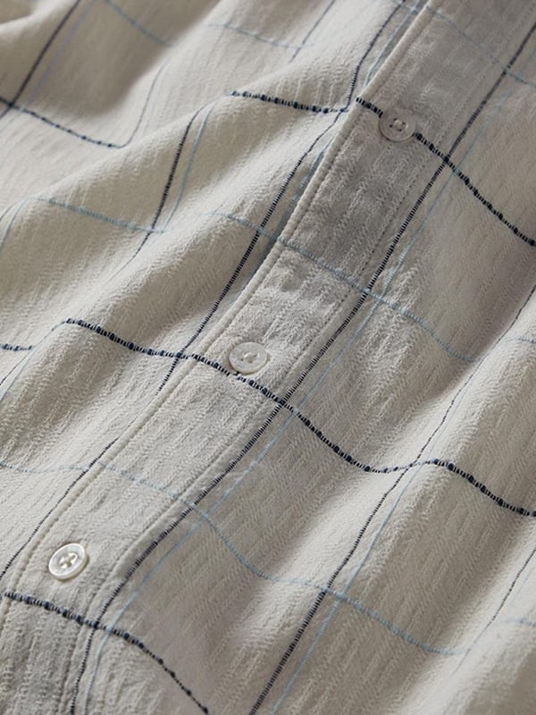 Men's Western Vintage Plaid Short Sleeve Shirt