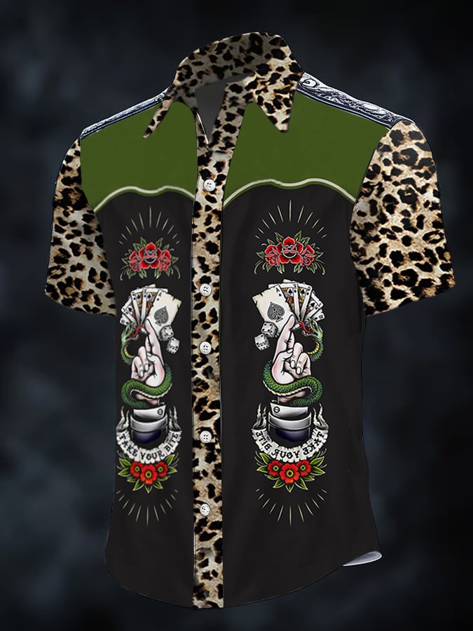 ⚡⚡Buy 2 Get 10% Off⚡⚡Men's Retro Western Print Short Sleeve Shirt