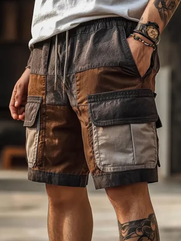 Men's Vintage Multi-Pocket Cargo Shorts