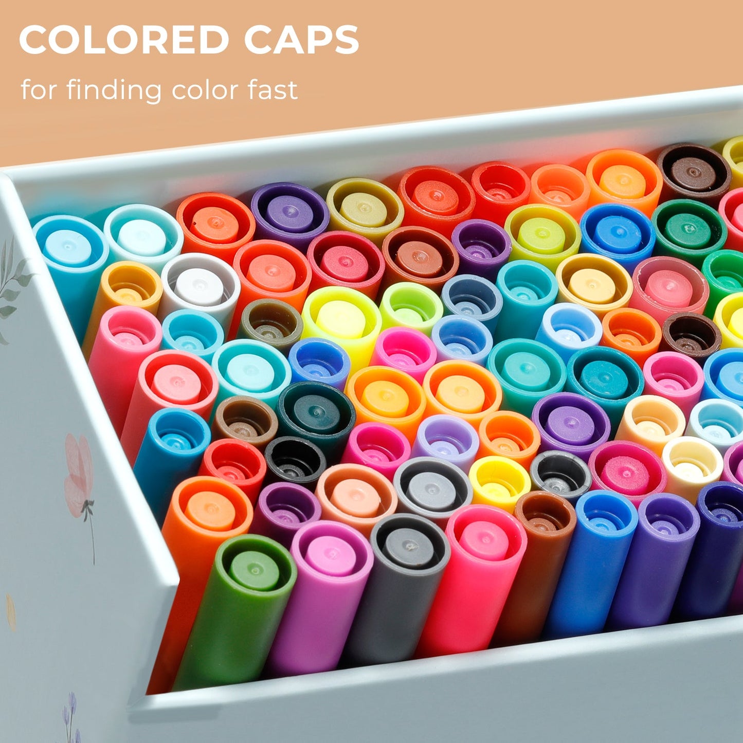 Ohuhu Maui 100 Colors Dual Tips Water Based Art Markers, Brush & Fineliner