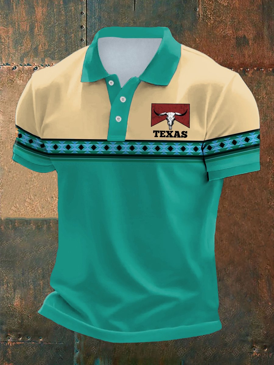 Men's Western Texas Retro Polo