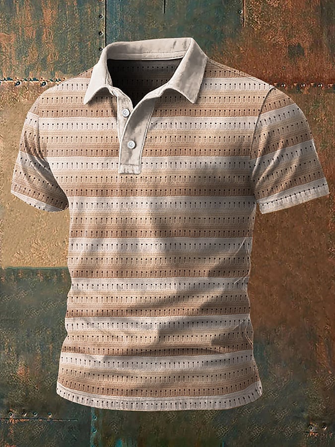 Men's Retro Western Antler Print Casual Top
