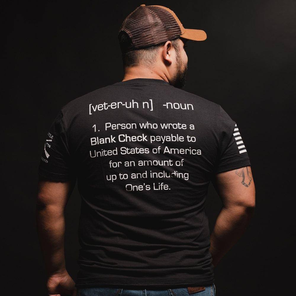 Blank Check Veteran T-Shirt - Black