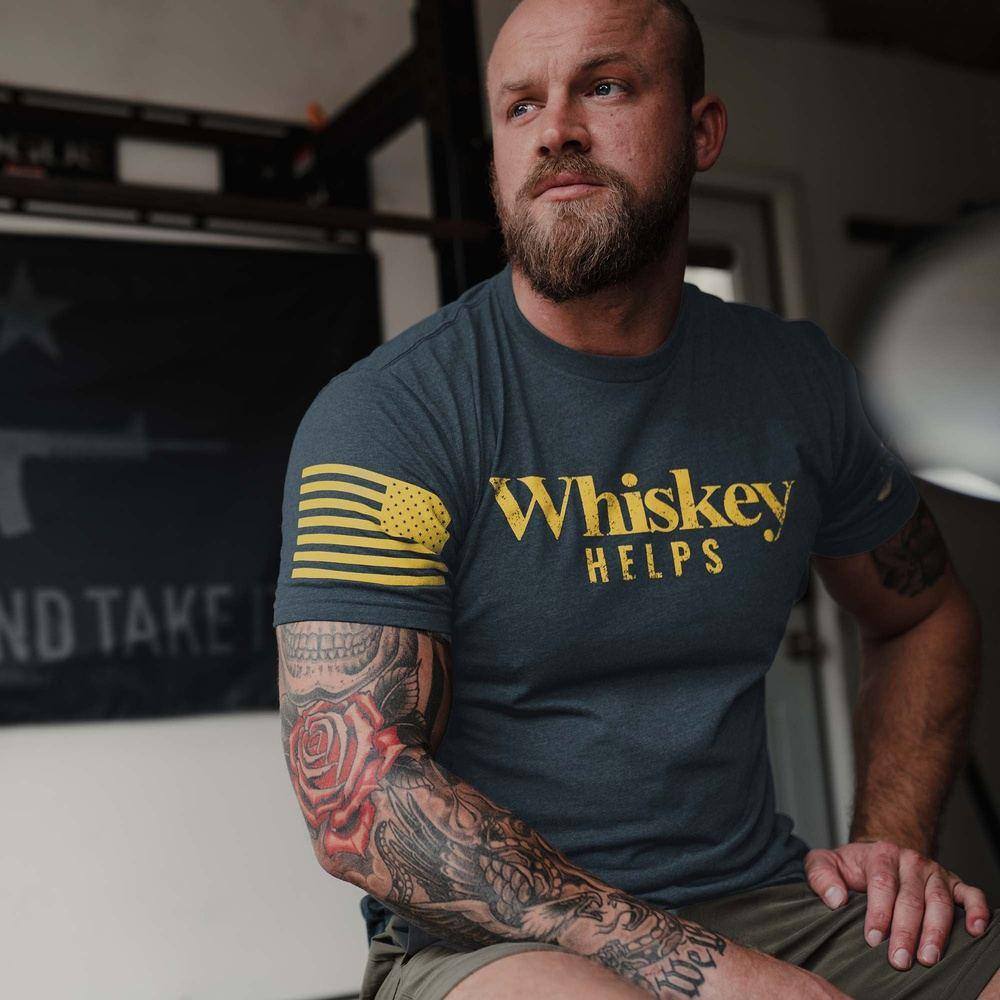 Whiskey Helpsâ„? T-Shirt - Midnight Navy