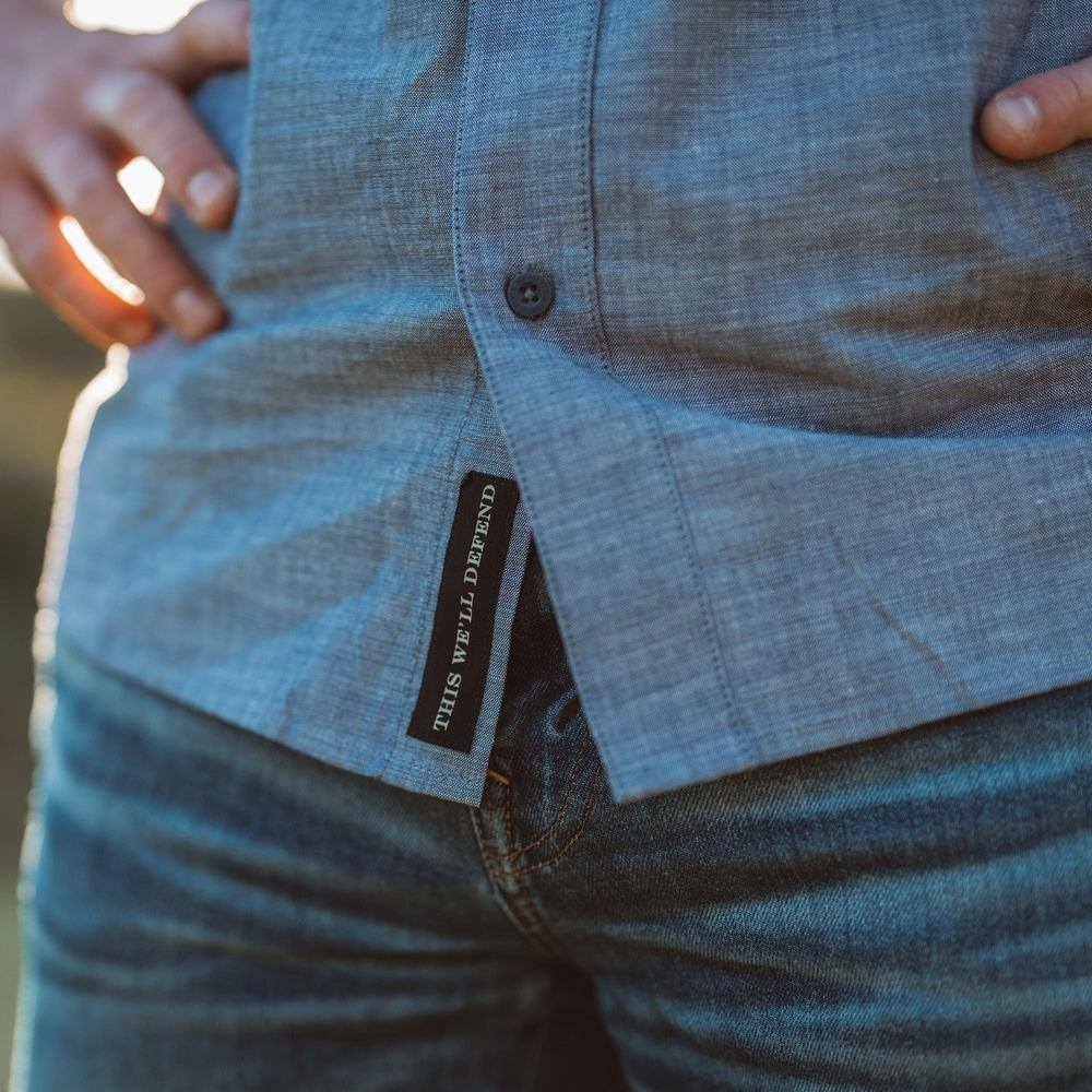 Men's Everyday Chambray Button Down - Heather Navy