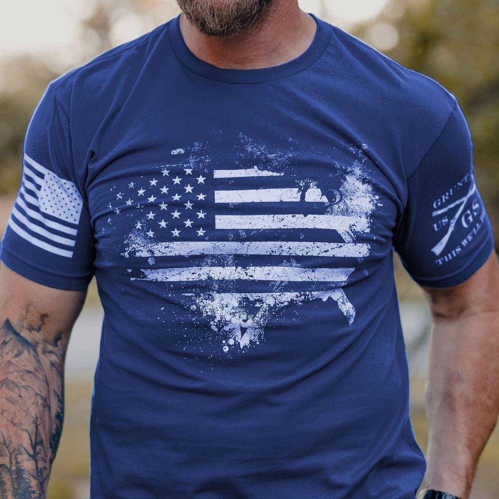 American Acid T-Shirt - Royal Blue