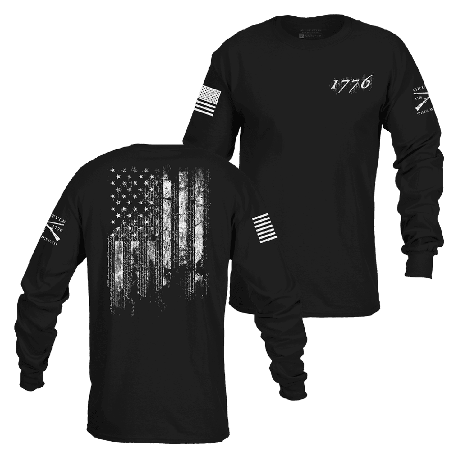 1776 Flag Long Sleeve - Black