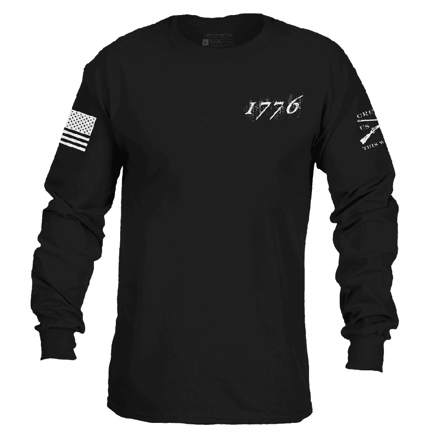 1776 Flag Long Sleeve - Black