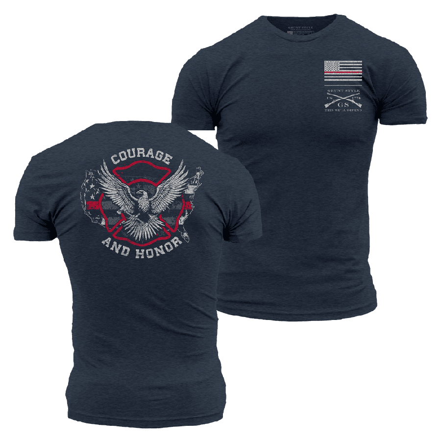 Courage and Honor T-Shirt - Midnight Navy