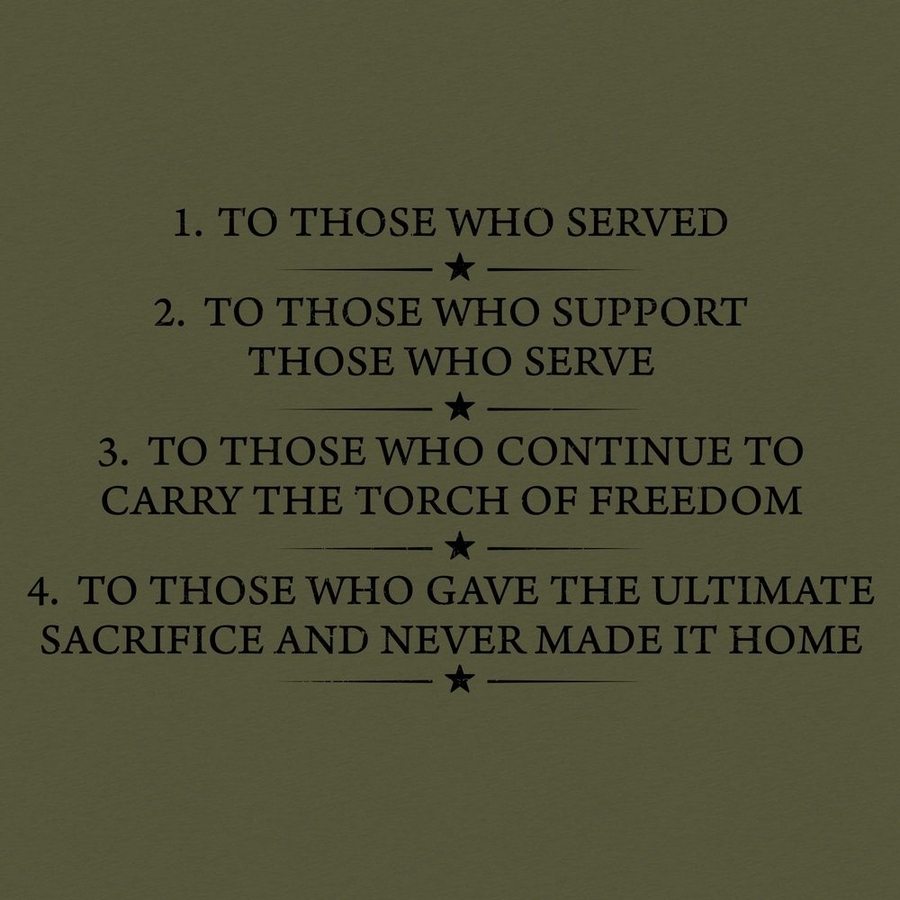 The Four Toast Salute T-Shirt - Military Green