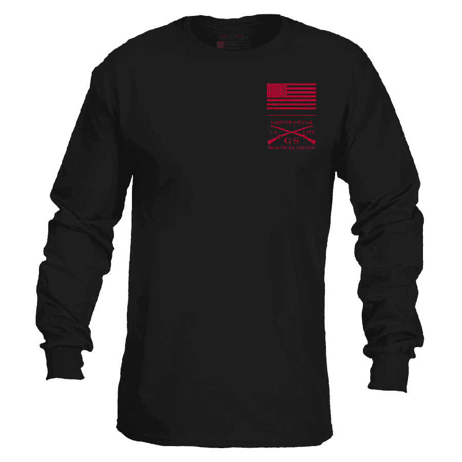 Red Blood Blue Collar® Long Sleeve - Black