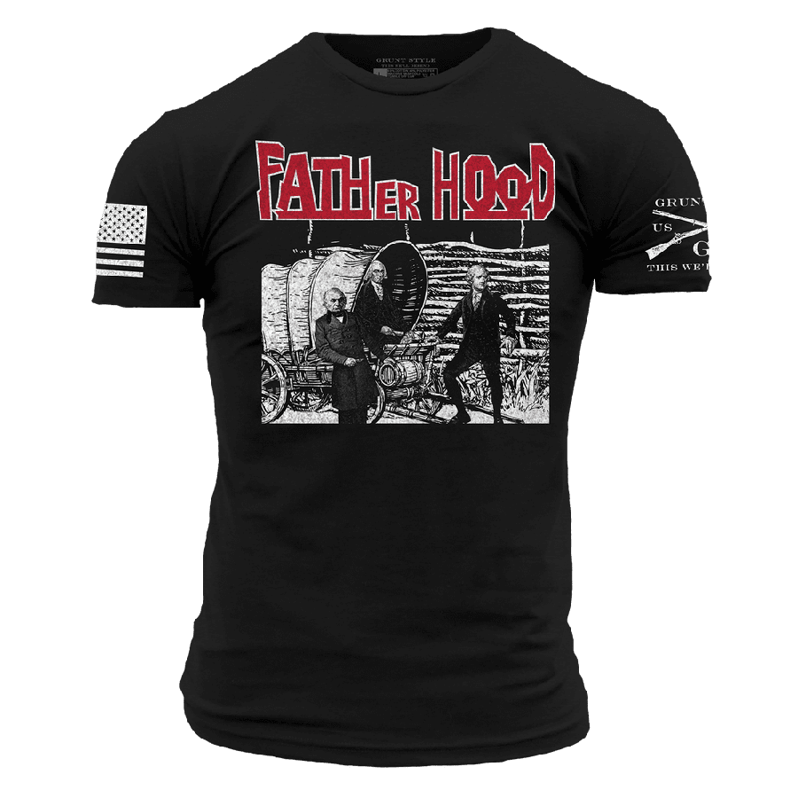 Father Hood T-Shirt - Black