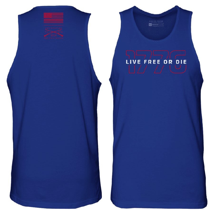Men's Live Free Or Die '76 Tank - Royal