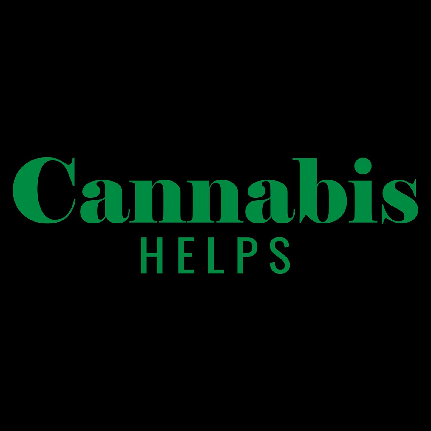 Cannabis Helps T-Shirt - Black