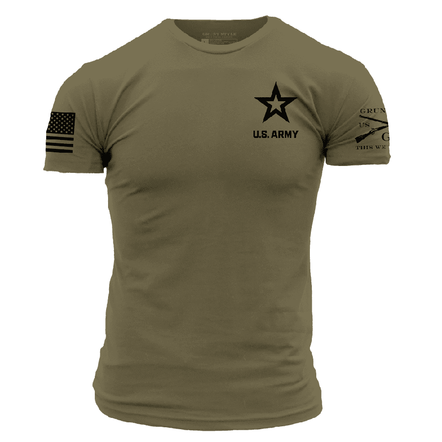 Army Hit The Ground Running T-Shirt - Military Green