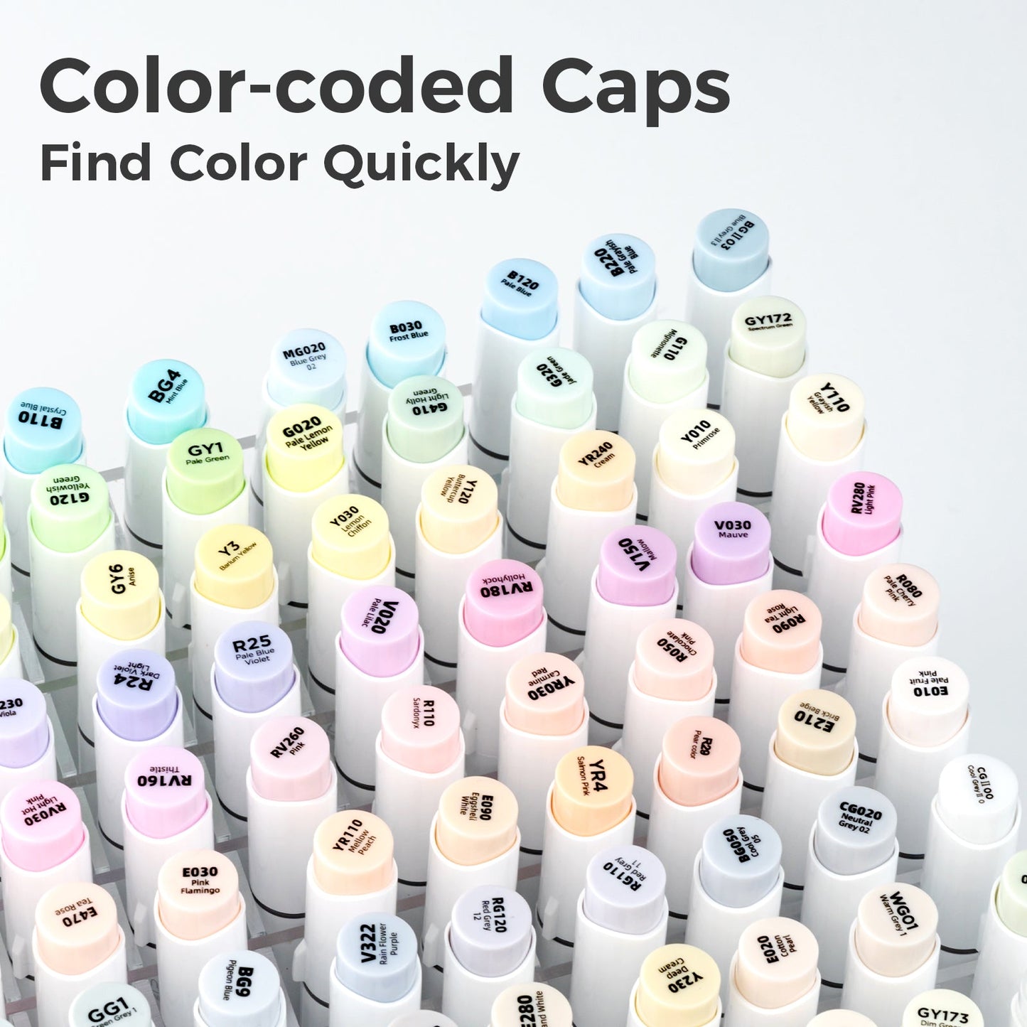 Ohuhu Honolulu 48 Pastel Colors Dual Tips Alcohol Art Markers-Sweetness