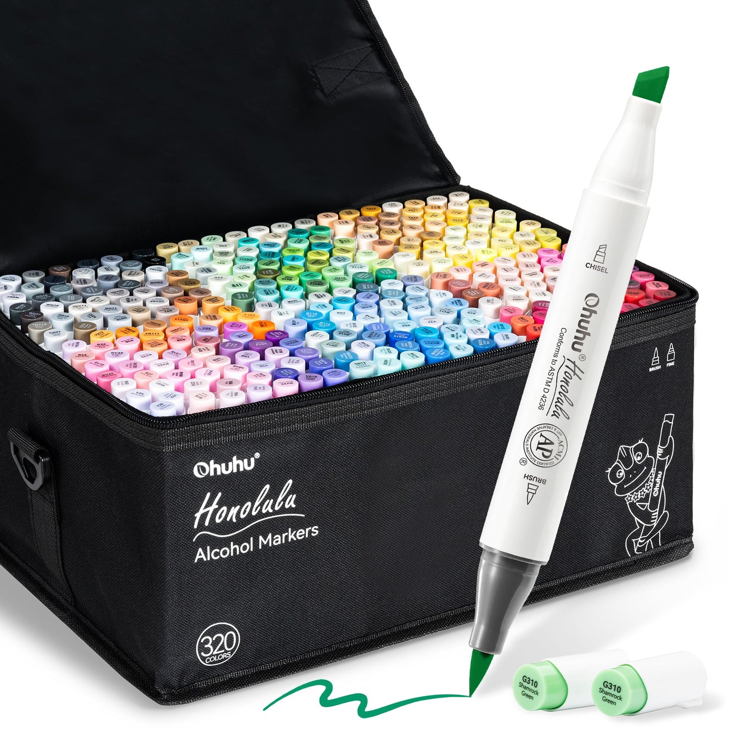 Ohuhu Honolulu 320 Colors Dual Tips Alcohol Art Markers
