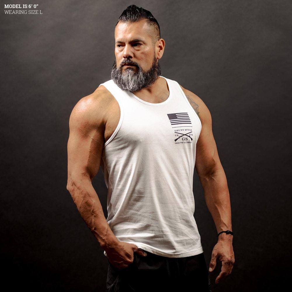 Men's Strength Through Suffering Tank - White