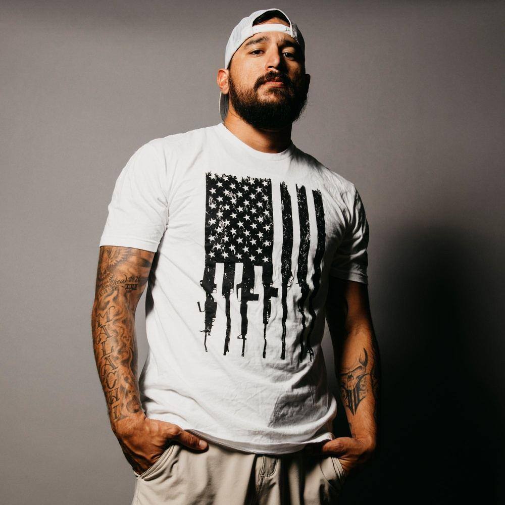 Rifle Flag T-Shirt - White