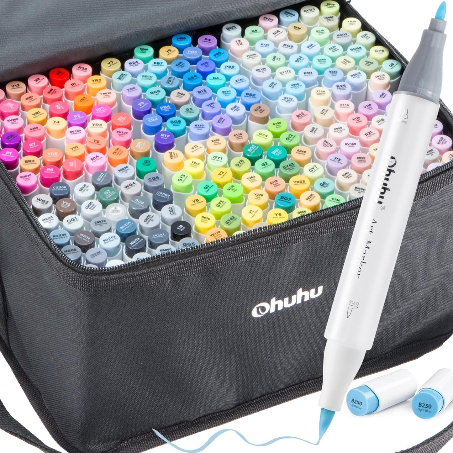 Ohuhu Honolulu 216 Colors Dual Tips Alcohol Art Markers