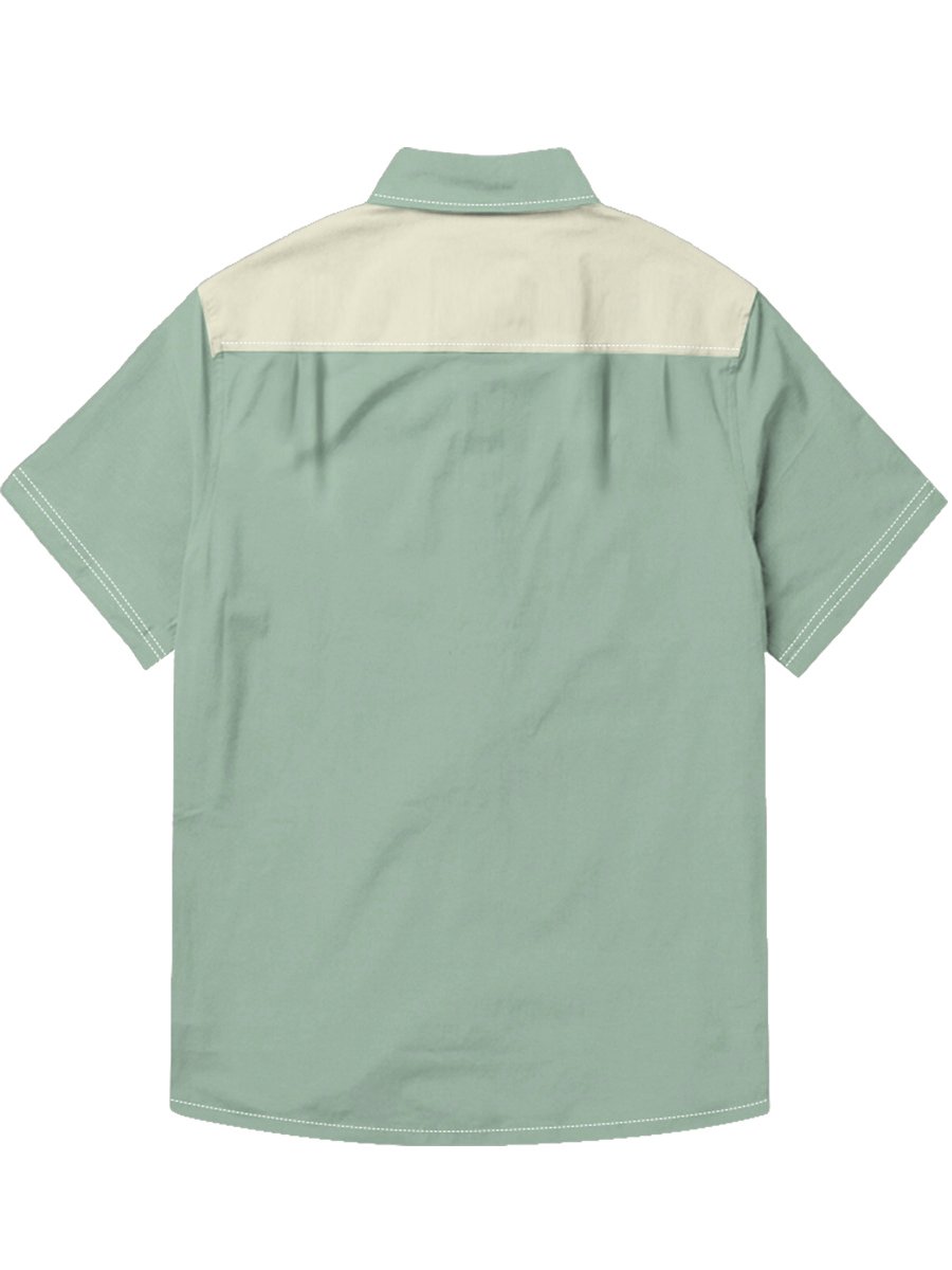 Men's Vintage Western Short Sleeve Shirt