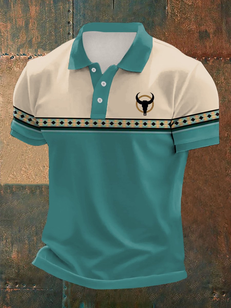 Men's Western Style Casual Polo