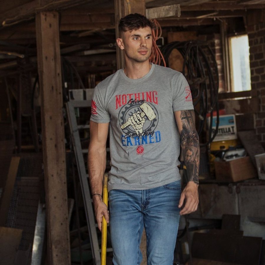 Nothing Given T-Shirt - Dark Heather Gray