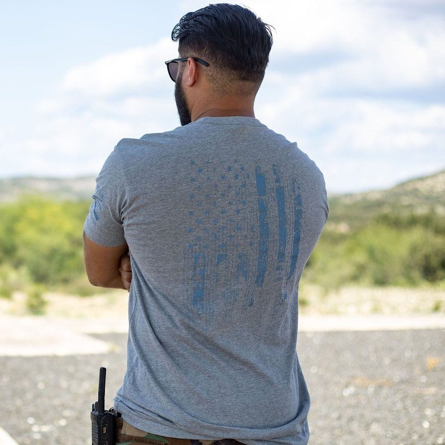 1776 Flag T-Shirt - Dark Heather Gray