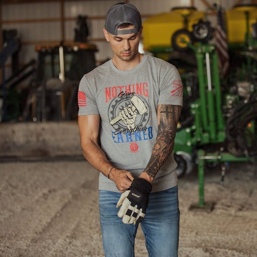Nothing Given T-Shirt - Dark Heather Gray