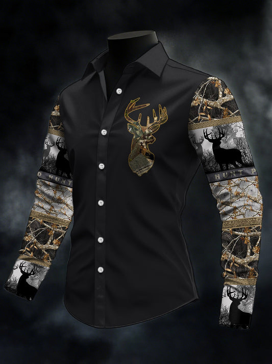 Men's Casual Western Style Contrast Color Shirt