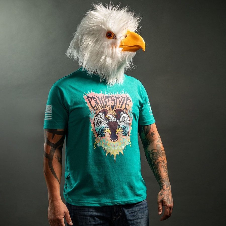 Electric Eagle T-Shirt - Heather Aqua