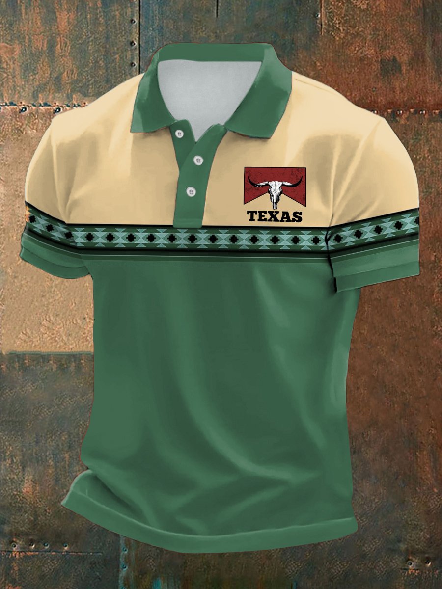 Men's Western Texas Retro Polo