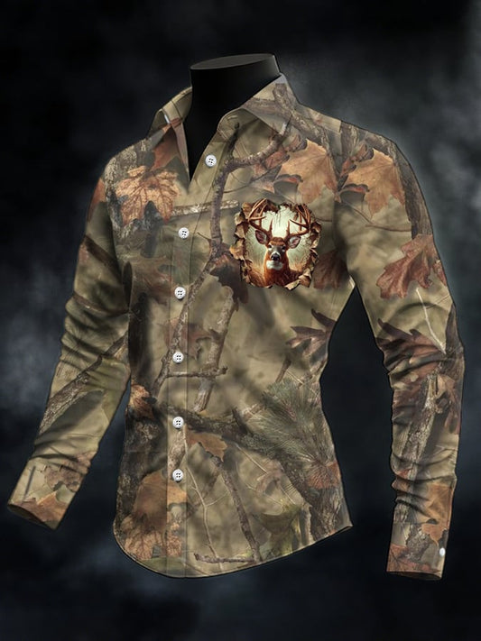 Men's Casual Western Style Contrast Color Shirt
