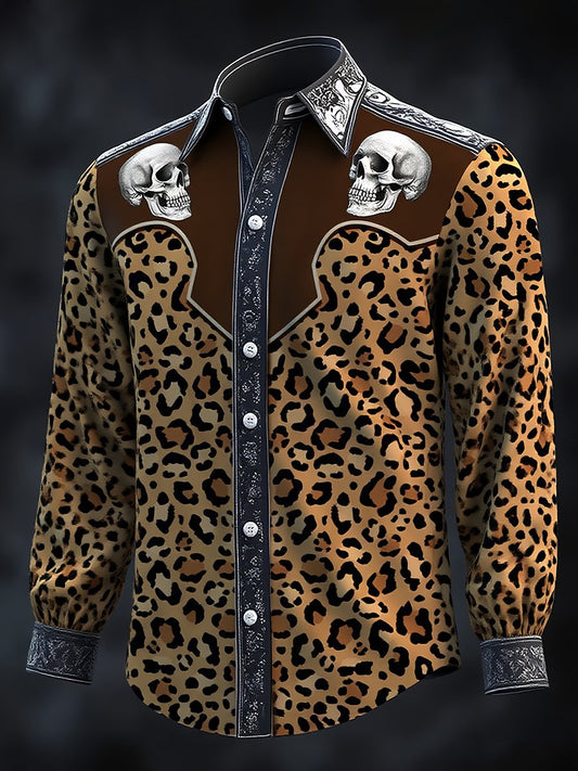 ⚡⚡Buy 2 Get 10% Off⚡⚡Men's Vintage Western Print Long Sleeve Shirt