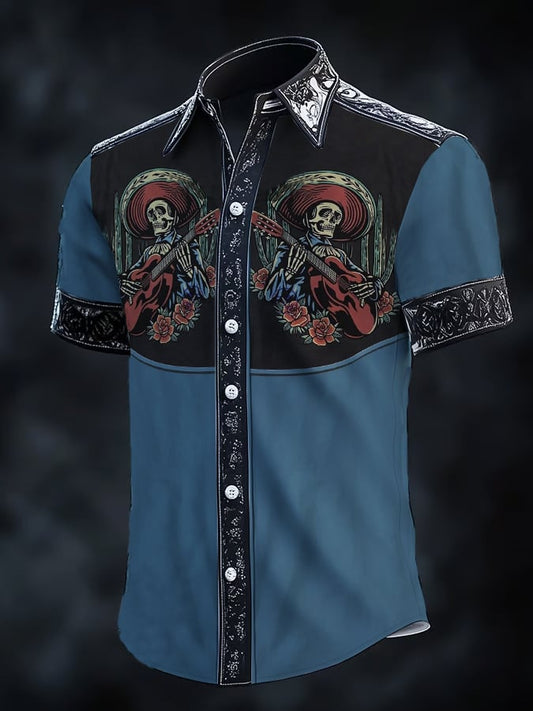 ⚡⚡Buy 2 Get 10% Off⚡⚡Men's Retro Western Print Short Sleeve Shirt