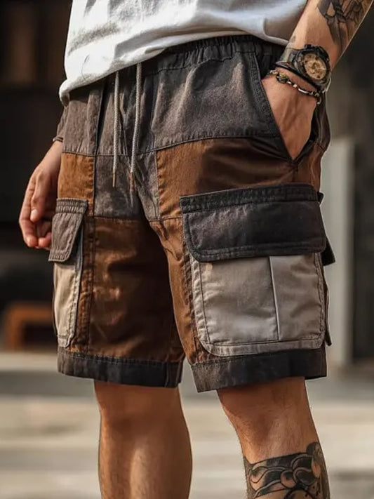 Men's Vintage Multi-Pocket Cargo Shorts