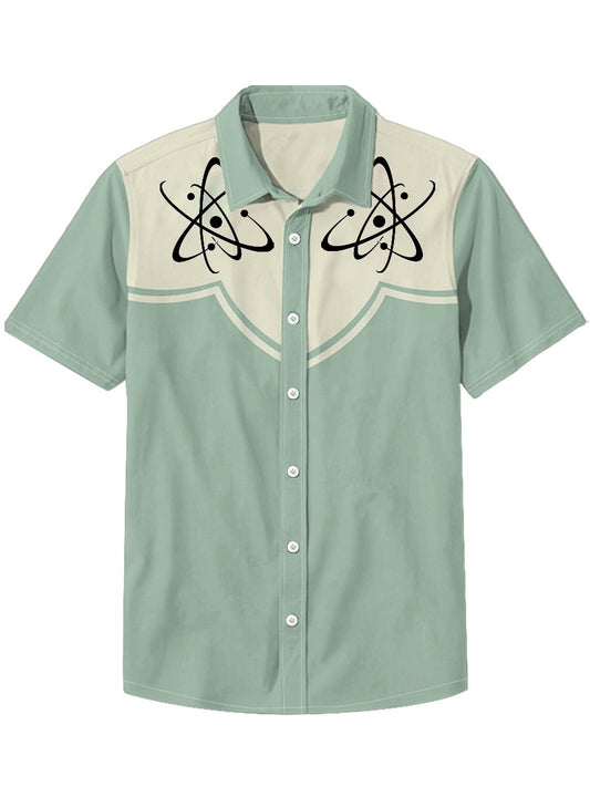Men's Vintage Western Short Sleeve Shirt
