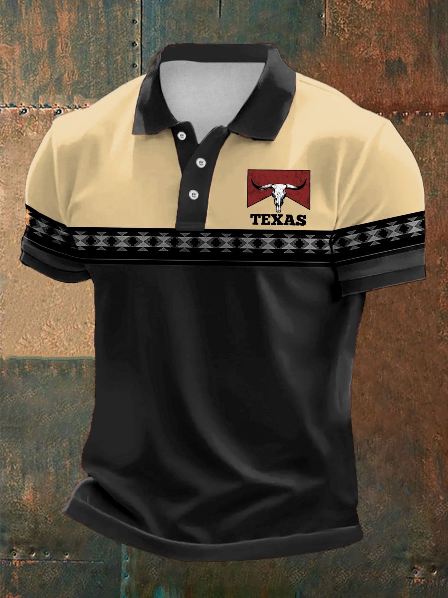 Men's Western Texas Retro Polo
