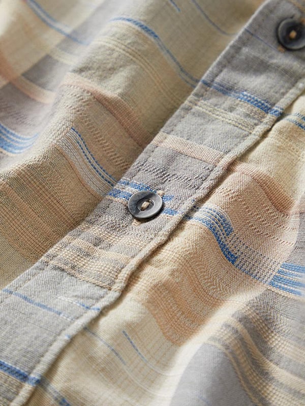 Men's Western Vintage Plaid Short Sleeve Shirt