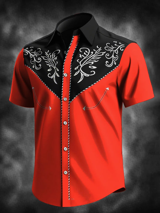 ⚡⚡Buy 2 Get 10% Off⚡⚡Men's Western Casual Denim Short Sleeve Shirt