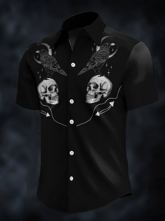 ⚡⚡Buy 2 Get 10% Off⚡⚡Men's Retro Western Contrast Print Short Sleeve Casual Shirt
