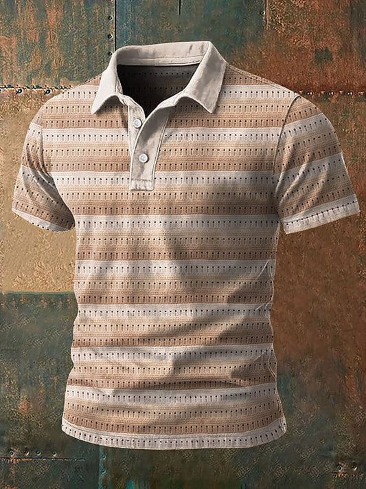 Men's Retro Western Antler Print Casual Top