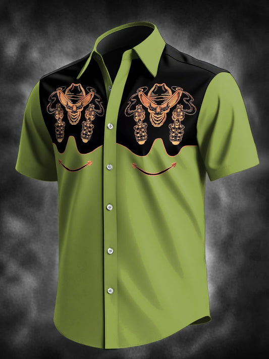 ⚡⚡Buy 2 Get 10% Off⚡⚡Men's Western Casual Denim Short Sleeve Shirt