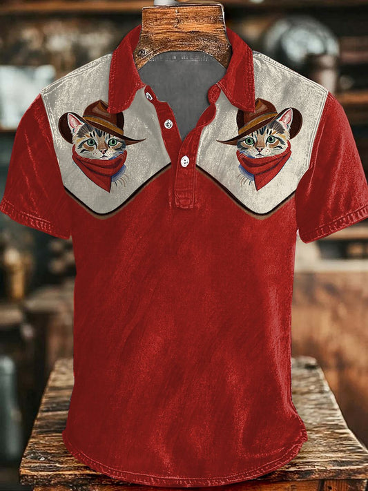 Men's Western Style Casual Polo