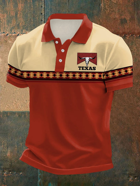 Men's Western Texas Retro Polo