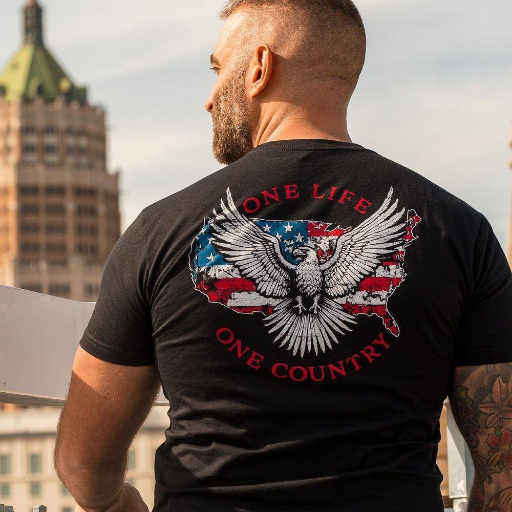 One Life One Country T-Shirt - Black