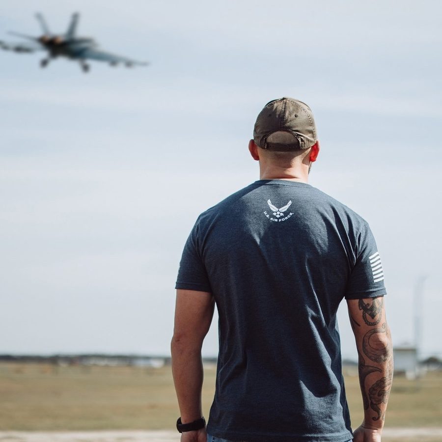 USAF - Ride The Lightning T-Shirt - Midnight Navy